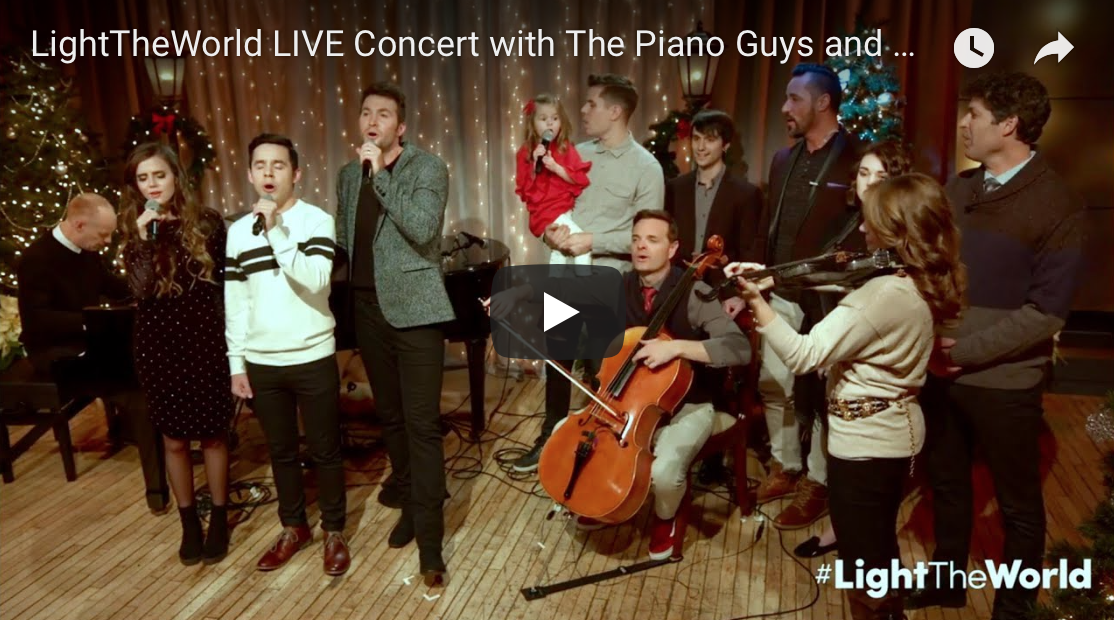 #LIGHTtheWORLD concert from New York City with Piano Guys and more!