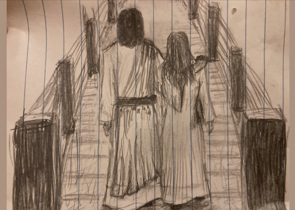 jesus walking