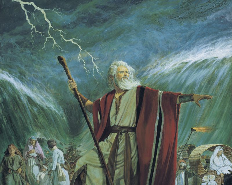 How did Moses part the Red Sea?